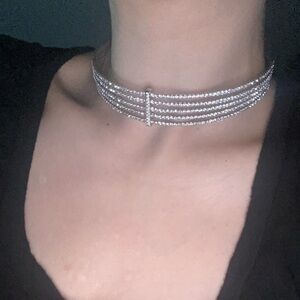 Selling crystal choker necklace. Brand new. Mint condition.